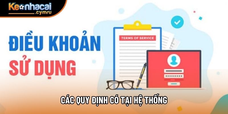 Các quy định có tại hệ thống