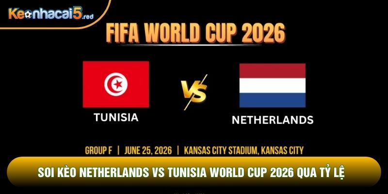 Soi kèo Netherlands vs Tunisia World Cup 2026 qua tỷ lệ
